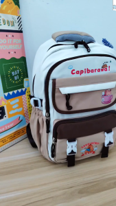 46CM D1-753 / CAPYBARA DESIGN Korea Backpack / Beg Galas Sekolah Rendah & Menengah / Kanak-Kanak Kids Cartoon