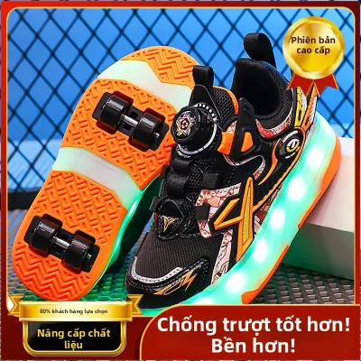 Giày trượt patin bốn bánh có thể thu gọn cho bé trai