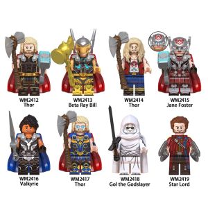 Minifigures Xếp Hình Lắp Ráp Thor Nhân Vật Mavel Phim Truyện Love And Thunder Tình Yêu Và Sấm Set WM6146