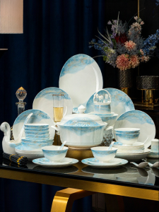 JINGDITAOCI | New Elegant Luxe Jingdezhen Ceramic Dinnerware Set
