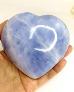 Blue Calcite Heart