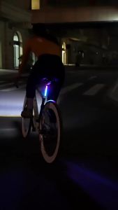 PLATANIX BLT327 RGB LED Bike Tail Light USB-C Rechargeable 7 Colors 16 Modes 1200mAh Seatpost or Saddle Rail Mount Rear LED Lamp