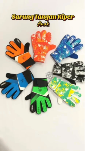 Sarung Tangan Kiper Anak  Sepak Bola Futsal Tanpa Tulang Ukuran 5 6 7 Anti Licin