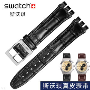 Genuine Leather Watch Band Mens Original YRS YCS Buckle Patterned Interface 17 19mm Pin Buckle Style Medium Thickness