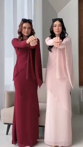 Cod Dress Maxy- Fashion Wanita Dress Bridesmaid Terbaru Bahan Ceruty Babydoll-Gamis Polos Jumbo Viral