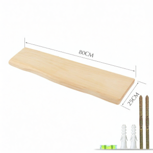 Modern Minimalist Wide Board Shelf Wall Mounted Solid Wood One-Word Board Layer Board Storage Display Rack for Bedroom Study