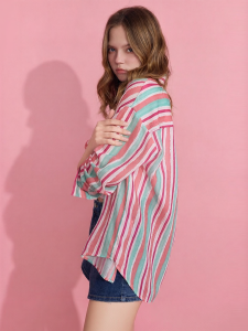 Juicy Couture | Striped Contrast Color Slim Fit Casual Women Shirt