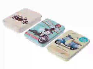 TOP CLASS พร้อมส่ง กล่องเหล็กลายการ์ตูน สำหรับเก็บของจุกจิก เครื่องประดับ เก็บของบนโต๊ะ cartoon iron box storage(คละลาย) No.3509-3461