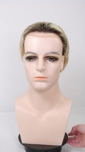 4T613 Ombre Blonde Toupee for Men Human Hair Capillary Prosthesis Lace Front Toupee Dark Roots Male Hair System Hairpiece