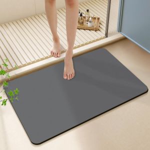 VIKAMA Plain Solid Color Bathroom Doormat Anti-Slip Easy-To-Clean Shower Room Small Floor Mat Home Decoration