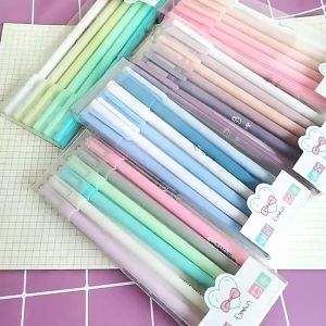 Pena Gel 0.5mm Warna Pastel Pen Gel Aesthetic Pulpen Gel 1 Set 6Pcs Warna Gradasi Pena Gel Set Morandi Color Bolpoint Tinta Gel Cair 6 Pcs Journaling Pen Alat Tulis Kantor Sekolah Lucu PST