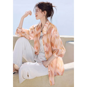 MOHANYIMEI | Unique Loose Dye Printed Summer Blouse