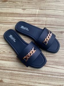 Sandal slop wanita model rantai terbaru// sandal slop wanita terbaru