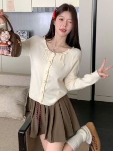 Soft Glutinous Sweet Bows Round Neck Long Sleeves Knitting Cardigan: A Complete Guide