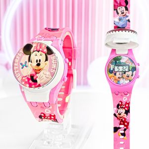 New Arrival Pony Paoli Watch Cute Kindergarten Girl Rotate Gyro Rainbow Horse Luminous Childrens Electronic Watch