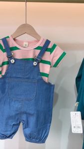 bambeau Kids boy and girl Short Sleeve Clothing Sets Casual summer babys overalls clothes suits lovable korea style