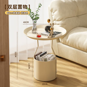 Modern Minimalist Iron Art Tea Table Home Living Room Sofa Side Table Balcony Small Tea Desk Bedside Cabinet Rock Board Table