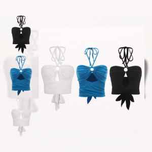 🍋 เสื้อสายเดี่ยวผูกคอ ผูกหลัง พร้อมส่ง เปิดหน้า