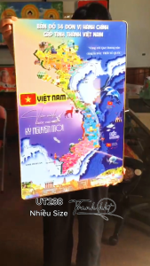 Tranh bản đồ 34 tỉnh việt nam 3d tráng gương bản đồ gỗ 3D tráng gương 34 tỉnh Việt nam bản đồ việt nam treo tường Khung ảnh bản đồ Việt Nam 34 tỉnh thành tráng gương UT238