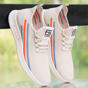 Mens Summer Lightweight Breathable Sports Shoes Anti-Odor Slip-On Sandals Soft Bottom Casual Shoes Mesh Upper Hole Design
