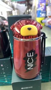 BÌNH GIỮ NHIỆT TAI GẤU NICE (300ml) Chất Liệu Inox 304 - Bình Nước Cute Dễ Thương Giữ Nhiệt Siêu Bền