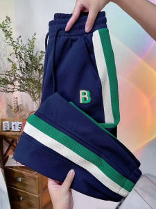 กางเกงวอร์มทรงหลวมเอวสูงผ้าฝ้ายแท้หนาสไตล์ฮาราจูกุสำหรับฤดูใบไม้ผลิและฤดูใบไม้ร่วง แฟชั่นลำลองสำหรับผู้หญิง