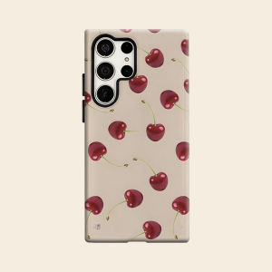 BILIBILI | Fresh Cherry Luxury Fashion Full Lens Protective Case for Samsung Galaxy S26 S25 S24 A56 A36 Plus Ultra