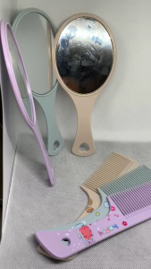 CERMIN + SISIR GAGANG BESAR T-412 KACA RIAS MAKE UP LUCU HARGA SATU SET