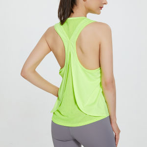 เสื้อกั๊กสำหรับใส่เล่นโยคะเสื้อกล้ามผู้หญิงแบบชุดกีฬาสีลูกอมหลังแบบหลวมใส่สบายสำหรับเสื้อวิ่งกลางแจ้ง