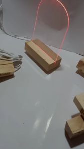 Stand Akrilik Price Tag Holder LED Tag Holder Batangan Tag Holder Dudukan Kayu Akrilik Stand Akrilik Stand Kayu Jati Belanda