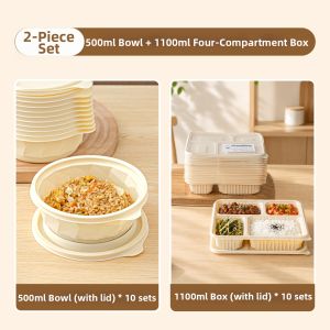 MEIDI | Disposable Biodegradable Corn Starch Lunch Box