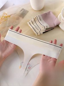 Quần lót tam giác MiiOW nữ làm bằng Ice Silk cạp thấp mỏng không đường may