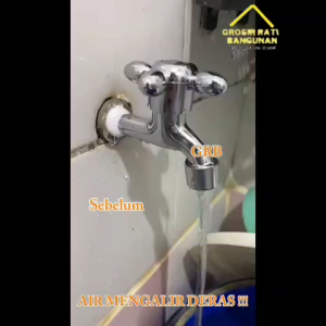 Kran Tembok Baling Stainless 1/2 Inch / Keran Tembok Nikel Wanly