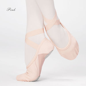 ผู้หญิงรองเท้าบัลเล่ต์ผ้ายืดรองเท้าเต้นรําเชือกผูกรองเท้าเดี่ยวรองเท้าแตะบัลเล่ต์ Elastic Soft Sole รองเท้าเต้นรํา