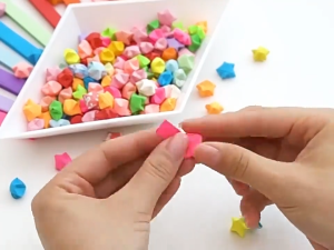 Lucky Star Paper Strips Origami DIY Handcraft Folding Wishing Bottle Decor Kertas Bintang Gift 星星折纸