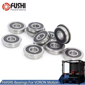 F695 2RS Bearing 54 mm 10Pcs ABEC-7 Flanged Miniature F695 RS Ball Bearings F695RS For VORON Mobius 2/3 2/4 3D Printer *13*