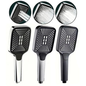 3 Mode Adjustable Shower Head Rainfall Shower Large Flow Showerhead High Pressure Water Saving Shower Mixer Bathroom Accessories