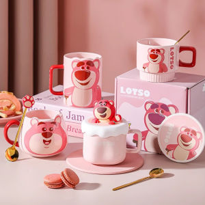 Cốc Cà Phê Gốm Disney Dễ Thương Hình Gấu Mận Cốc Nước Văn Phòng Cho Nữ Cốc Quà Tặng Sinh Nhật Cốc Đựng Trà Thủ Công