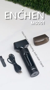 Enchen MS001 Electric Shaver IPX7 Waterproof Alat Cukur Elektrik Pencukur Jenggot Hitam Kumis