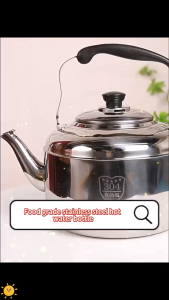 HOT🔥9L large capacity food grade 304 stainless steel whistle kettle suitable for stovetop use cerek keluli tahan karat 不鏽鋼水壺