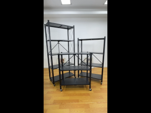 BG SPORT Rak Penyimpanan Serbaguna Metal Storage 3 Tingkat Black White 7208