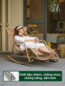 Sinlege | Rattan Rocking Recliner Chair for Outdoor