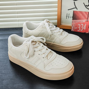 Trendy Breathable Mens Sneakers Design Sense National Trend De Xin Little White Sneakers Autumn New Arrival Wear Resistant round Toe