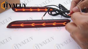 Đèn Phanh Cản Sau DRL LED DC12V 2X Cho Toyota Camry Sienna Wish Đèn Lái Xe Đèn Led gầm cản sau cho xe Toyota Innova Fortuner 2009 đến 2015 3 chế độ