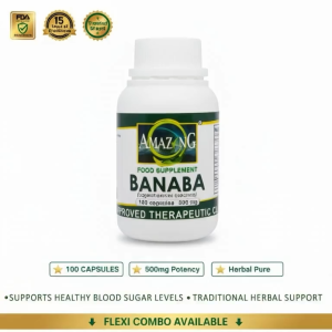 Banaba Capsules - Amazing Food Supplement Banaba 500mg Capsules – Bottle of 100 │ Pure & Organic │ FDA Registered with CPR │ Expiry date: MARCH 2028  |  with FREEBIES