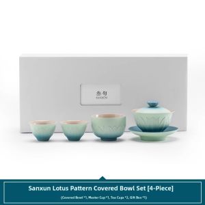 SANXUN | High-end Ceramic Tea Set with Gaiwan