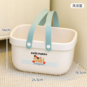 High School Student Dormitory Wash Set Laundry Bucket Washing Basin Three Piece Set Household Cleaning Tools Fixed Handle