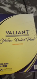 KAFIFI Valiant Whole Yellow Pad Paper – Pack of 10 – 80 Leaves Each – 215 × 330mm Ruled Writing Pad
