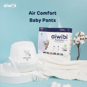 Aiwbii Ultra-Thin Comfort Pants Diapers M-4XL Breathable & Hypoallergenic Absorbent Baby Pull-Ups with Zero-Touch Design