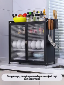 Rak Piring Tertutup Rak Cuci Piring Stainless Pengering Piring Stenlis Dapur Dish Rack Dish Drainer
